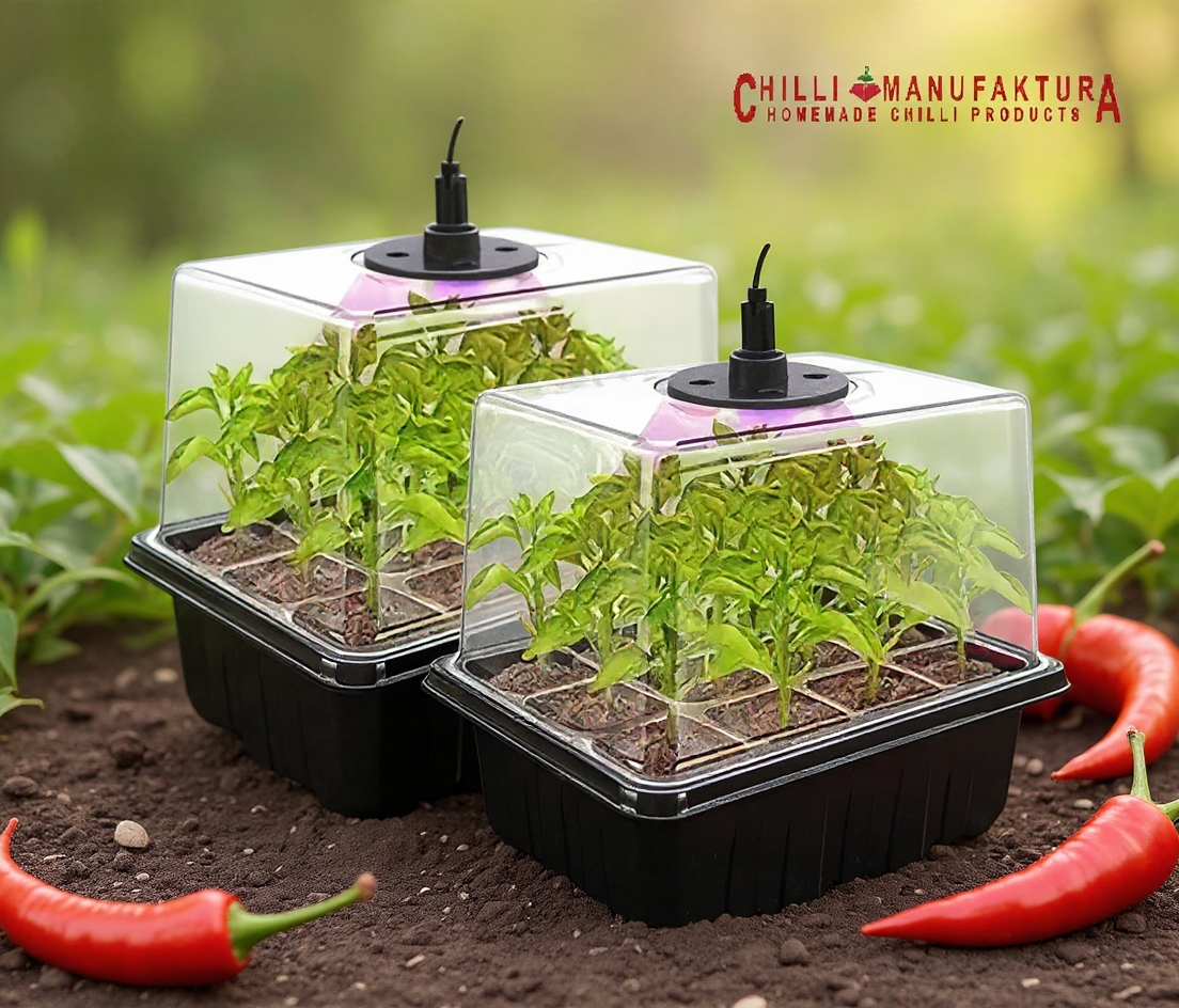   l   CHILLI GROW BOX enthält alles, was du zum Aussäen brauchst!