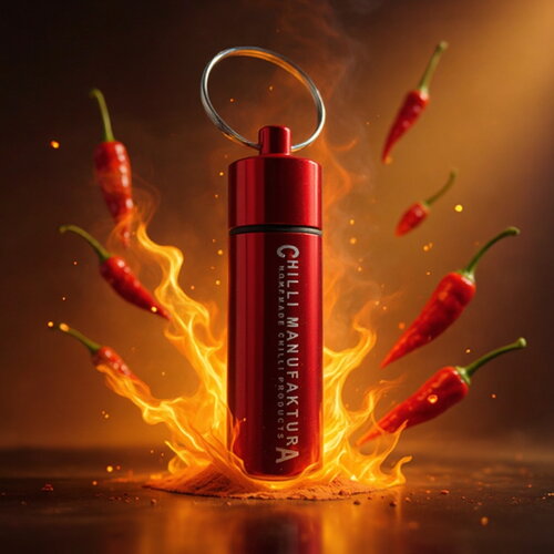 Chili Schlüsselanhänger rot mit Habanero – extra scharf