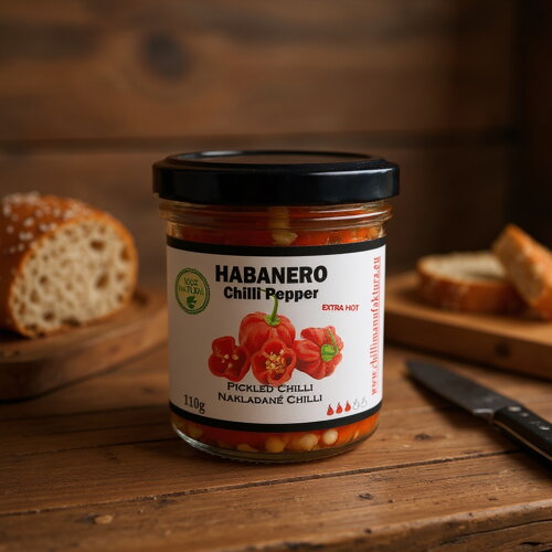 Eingelegte Habanero Chili geschnitten 100 g – extra scharf