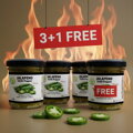 Aktion 3+1 GRATIS eingelegte grüne Jalapenos, in Scheiben geschnitten 110g