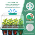 GROW BOX (2x6) mit 2x LED-Beleuchtung, 2x 6er Box + 20 Chilisamen