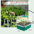 GROW BOX (2x6) mit 2x LED-Beleuchtung, 2x 6er Box + 20 Chilisamen