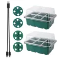 GROW BOX (2x6) mit 2x LED-Beleuchtung, 2x 6er Box + 20 Chilisamen