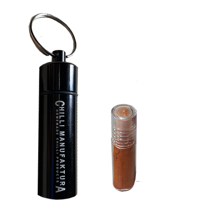 Schlüsselanhänger CM schwarz + Carolina Reaper (ULTRA HOT)  