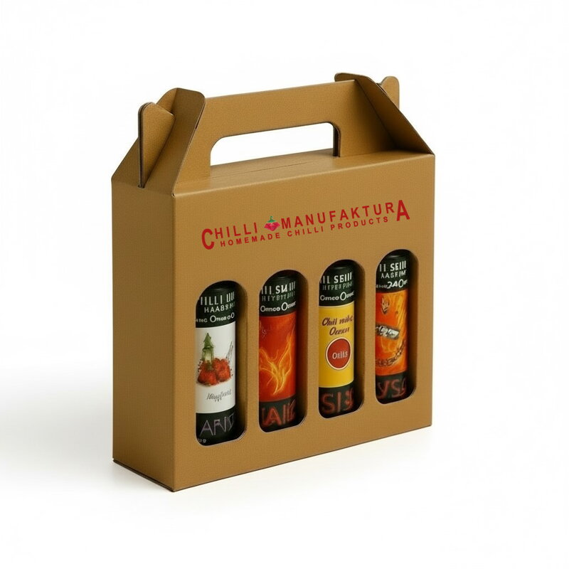 Naturbraune Geschenkbox Sauce 4x100ml